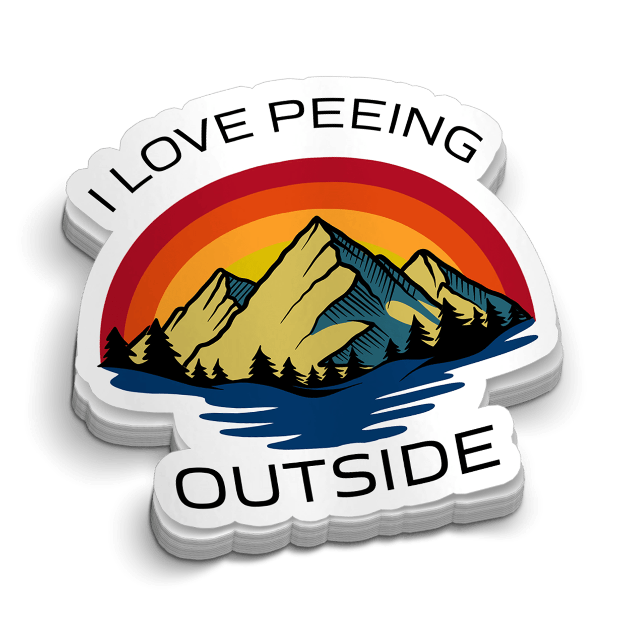 Peeing Outside 5 Inch Decal