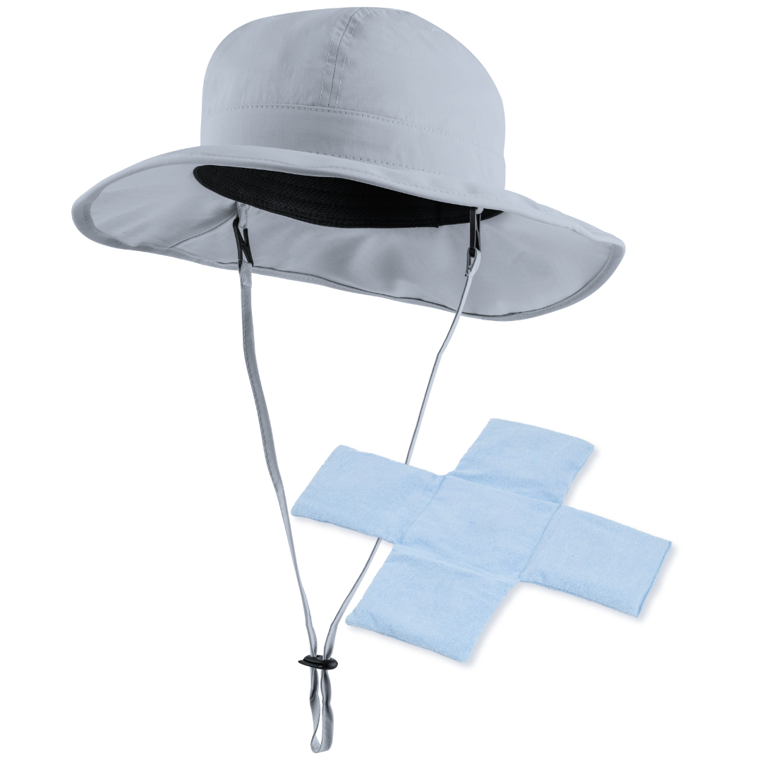 POWERCAP ICE Cooling Sun Hat – Instant Cooling Relief with Reusable Ice Packs, UPF 50 UV Sun Protection, Lightweight & Breathable for Hot Weather