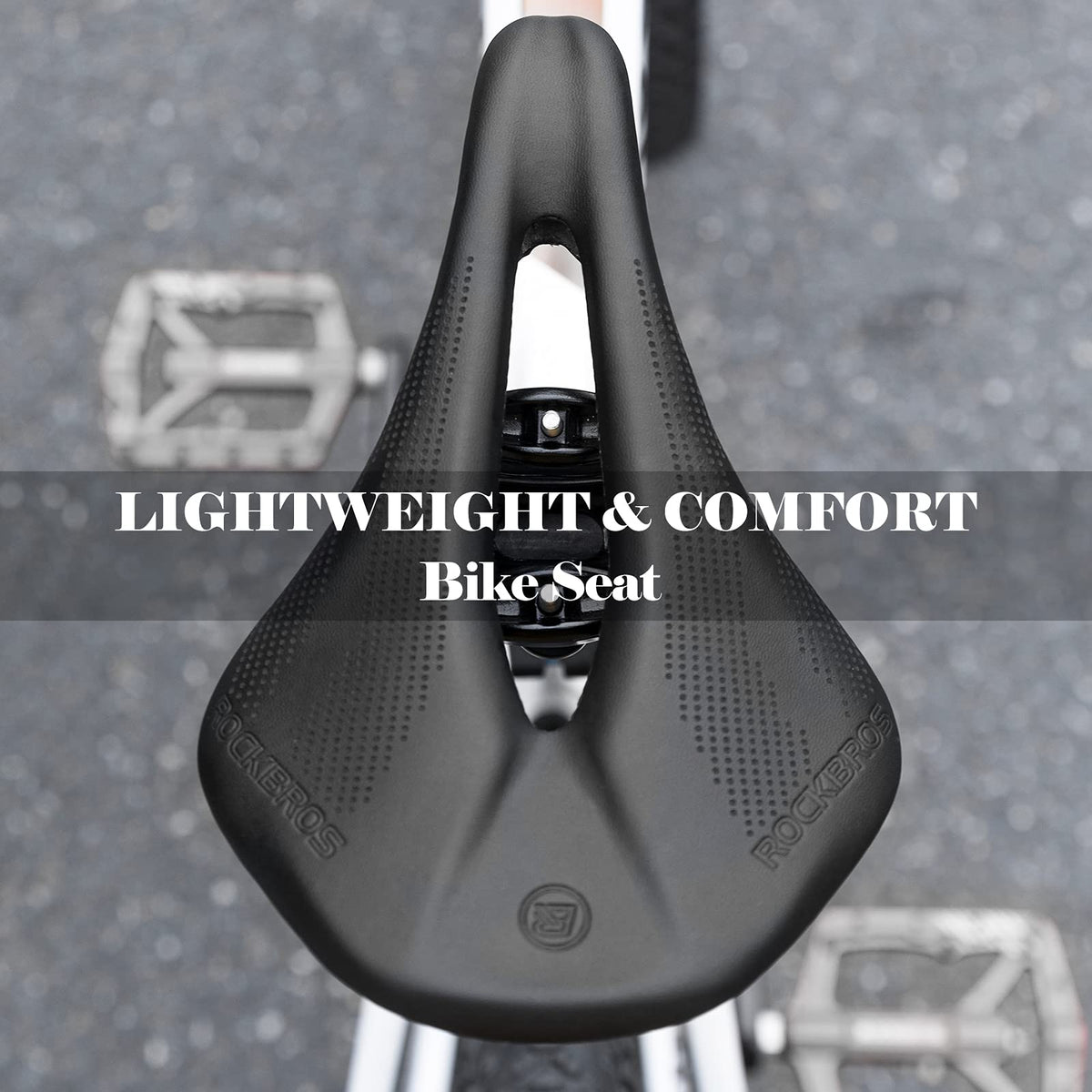 ROCKBROS Carbon Fiber Bike Saddle Lightweight Shock-Absorbing Comfort for Men Women"