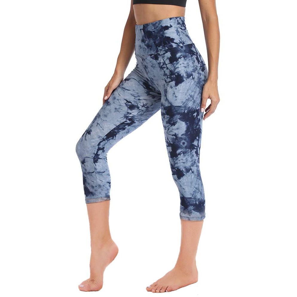 Cropped High-Rise Leggings β USA Flag Print Patriotic Workout Pants