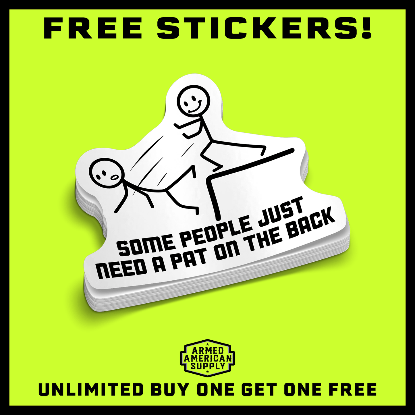 Pat On The Back - Hard Hat Decal