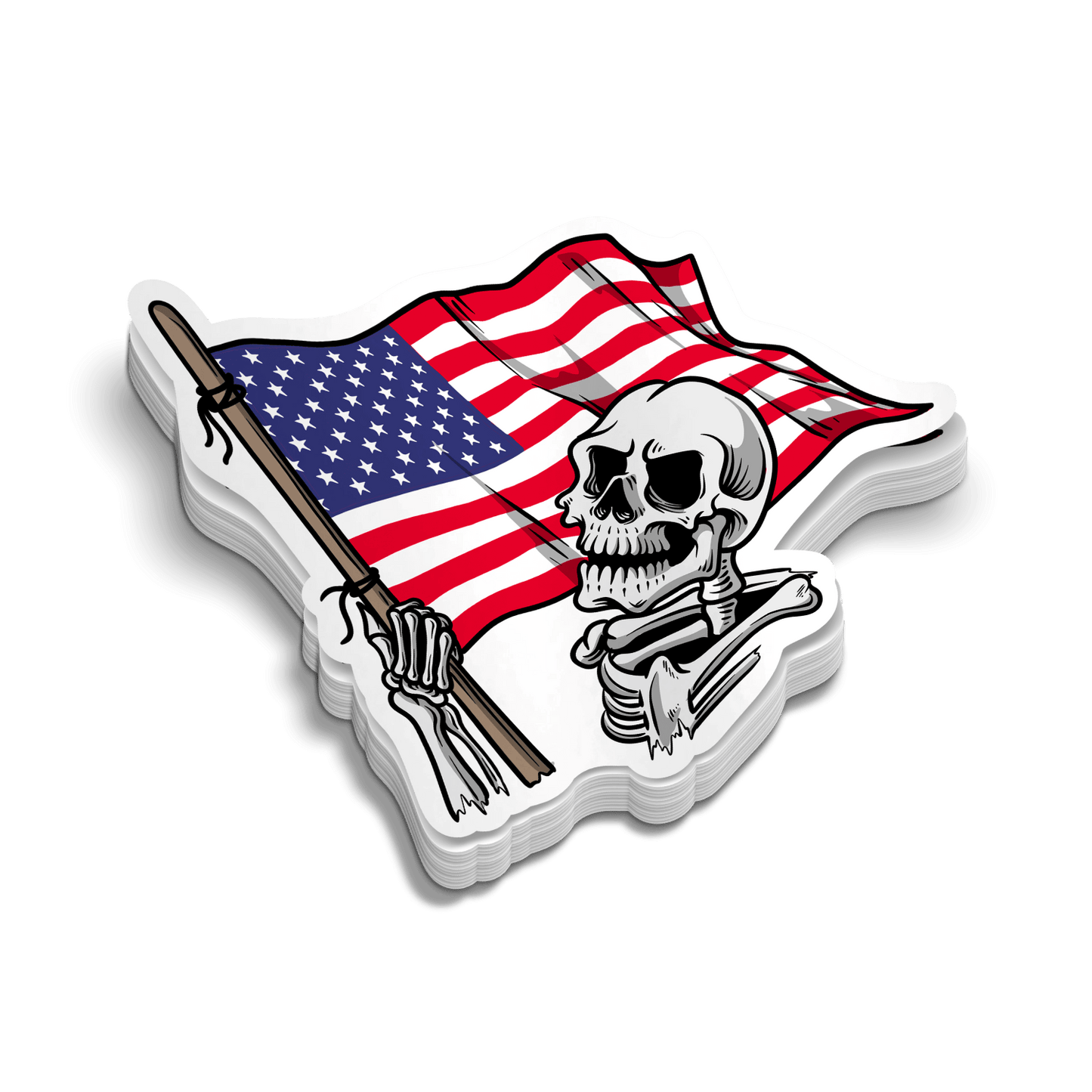 American Skeleton - Hard Hat Decal