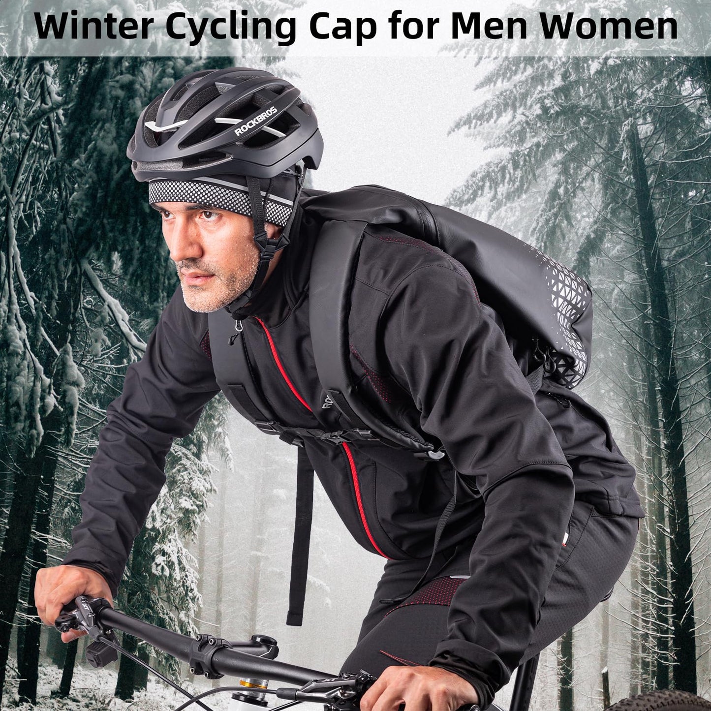 ROCKBROS Thermal Skull Cap Winter Hat for Men Women, Ear Warmers Helmet Liner