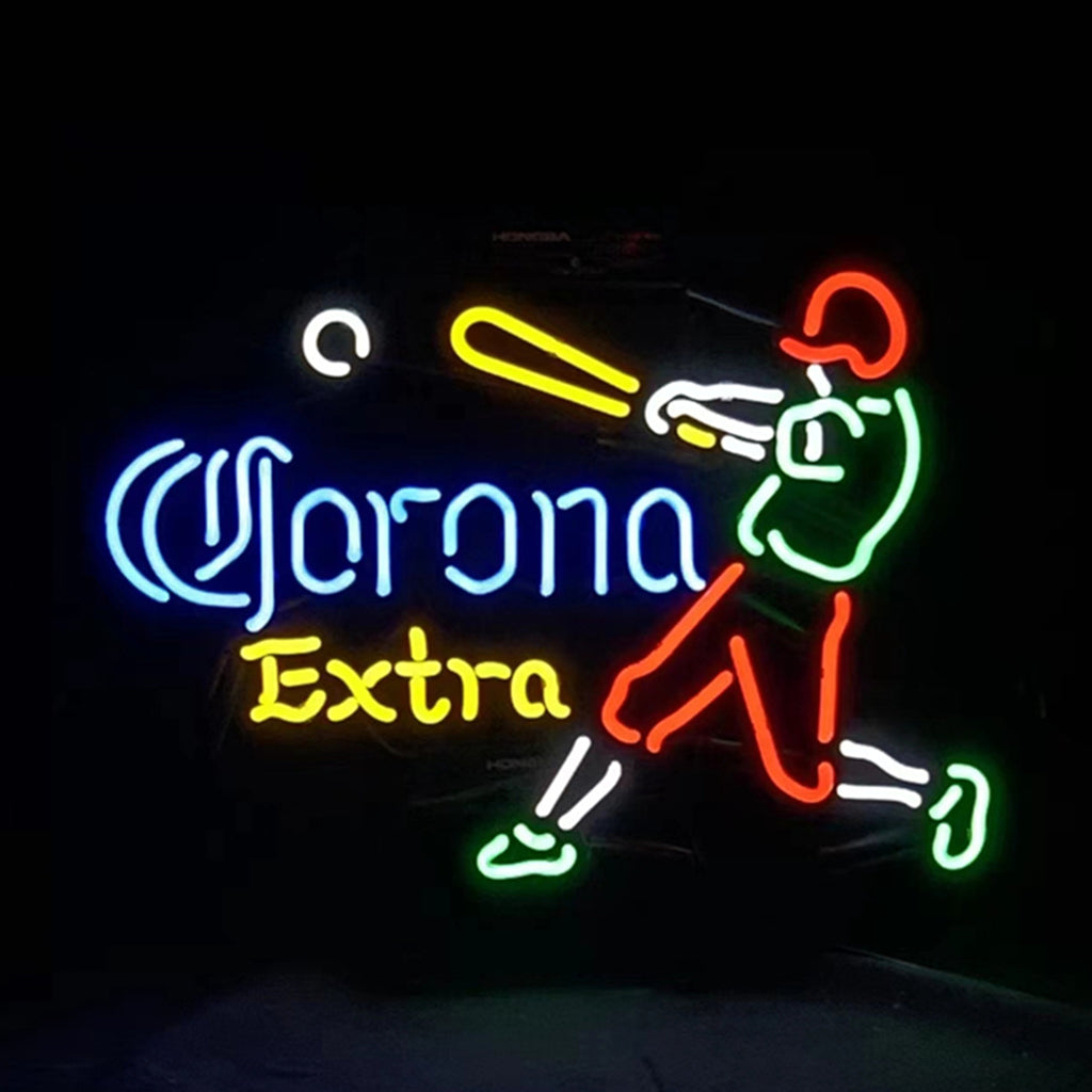 Corona Extra Baseball Player Neon Signs Light