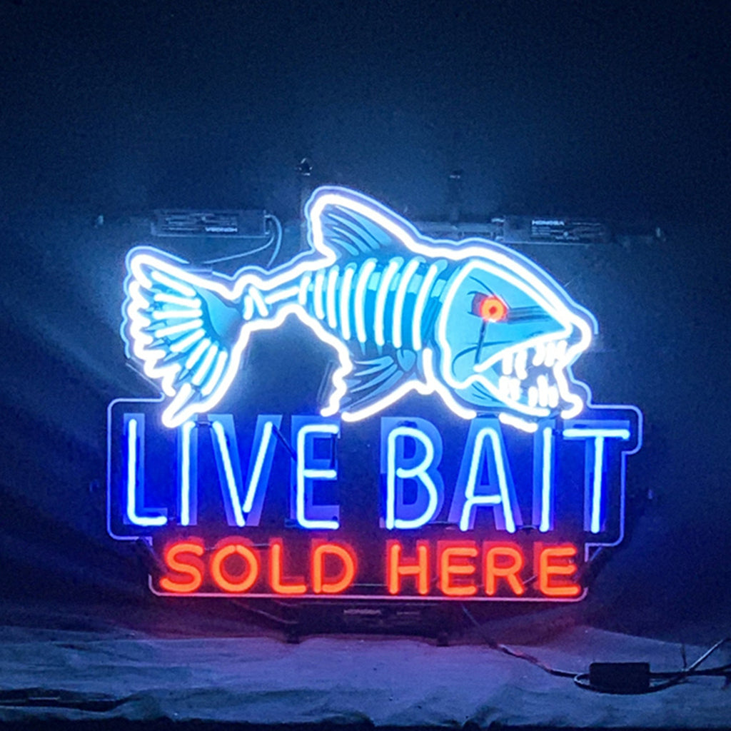 Fangtooth Live Bait Sold Here Neon Signs Light