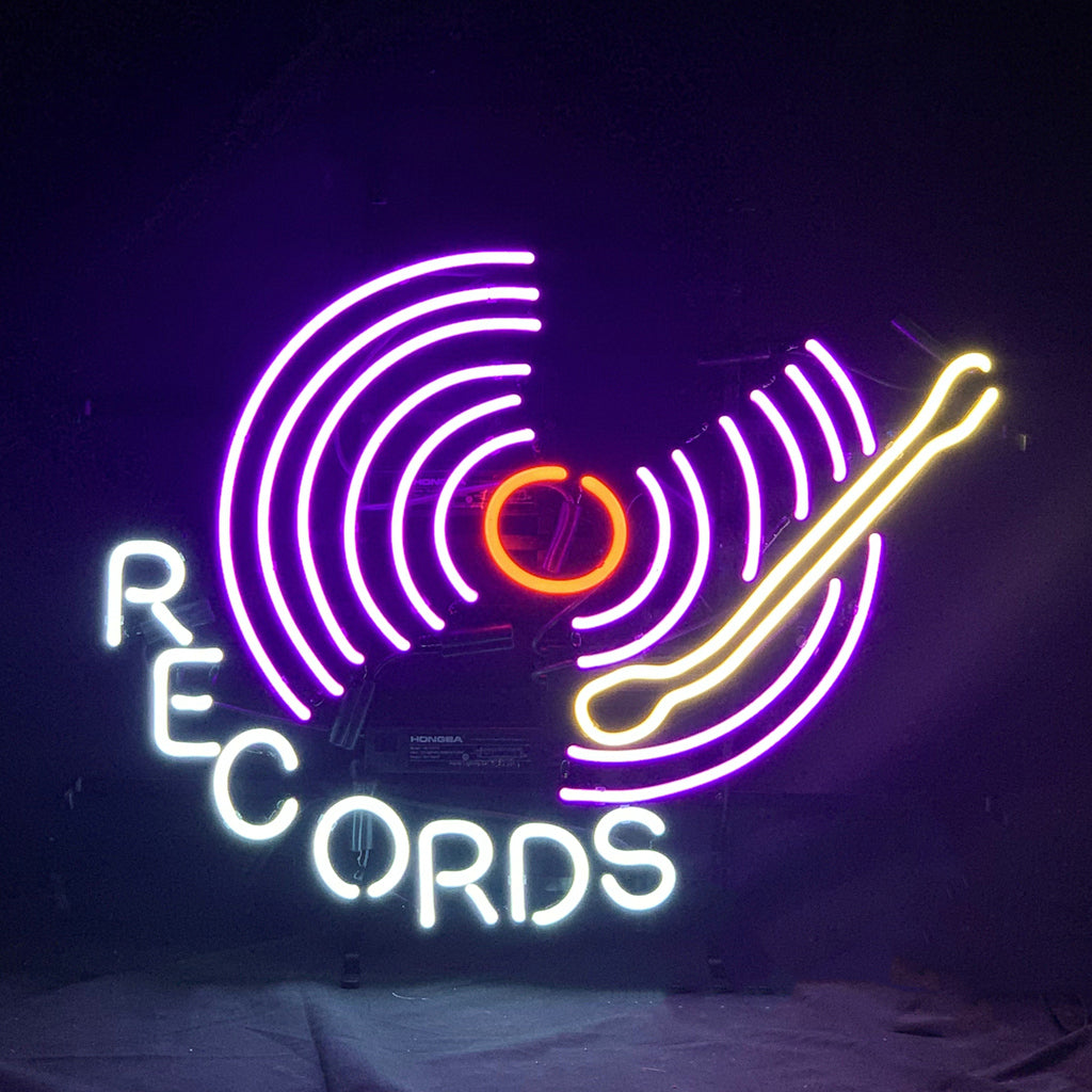 Records Studio Music Neon Signs Light