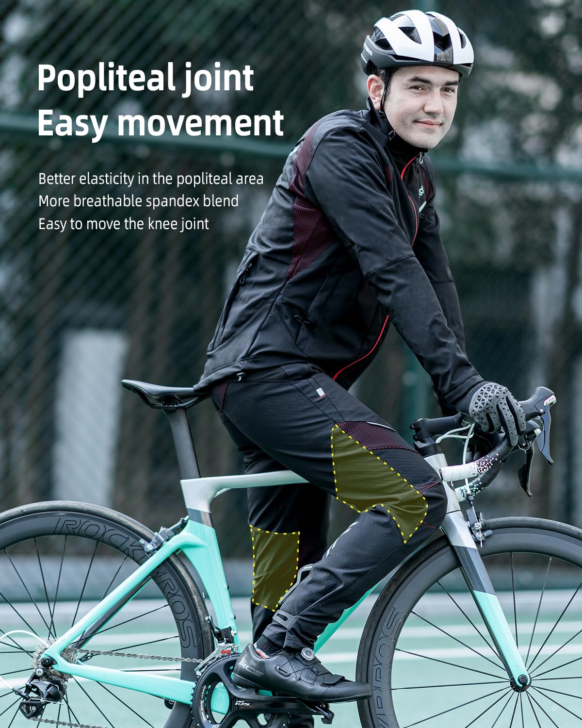 Men's Winter Cycling Pants Windproof Thermal Ergonomics