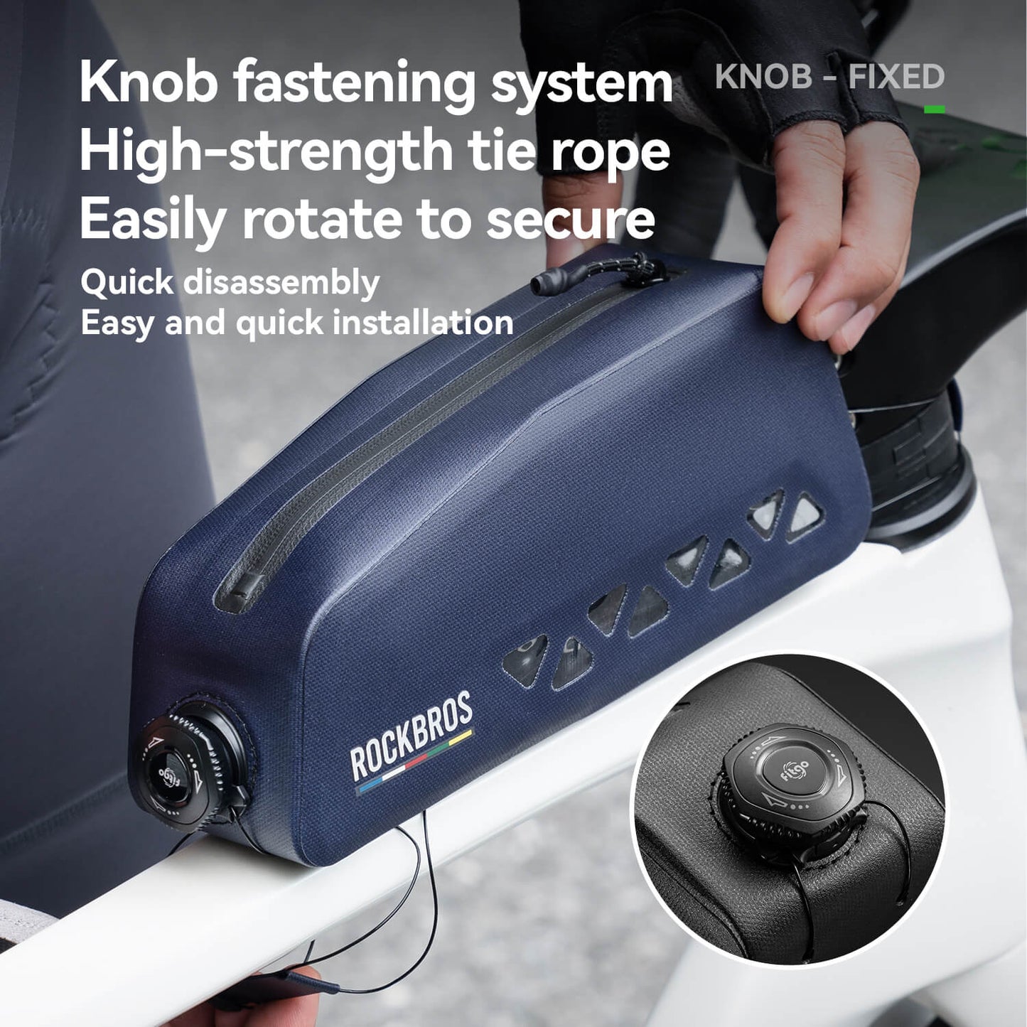 ROCKBROS 1L 100% Waterproof Bike Frame Bag Road To Sky