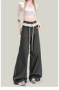 Women’s Vintage Lace Panel Casual Pants