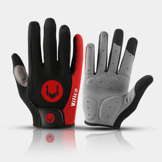 Men and women outdoor cycling windproof and cold proof motorcycle electric bike full finger touch screen anti slip gloves