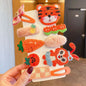 Milk Coffee Color Children's Plush Hairpin Net Red Bangs Side Hair Clip Autumn And Winter Lovely Japanese Clip