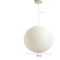 White Japanese style pendant light simple living room round rice paper round LED pendant light