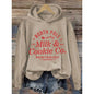 Women’s Printed Hooded Long Sleeve Pullover Sweatshirt