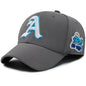 Fashion Gothic Letter A Side Whale Embroidery Baseball Caps Spring and Autumn Outdoor Adjustable Casual Hats Sunscreen Hat