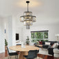 Black  Luxury Crystal Chandelier Modern Chandeliers Lights Fixture Hanging  Pendant Light Fixture for Dining Room Bedroom