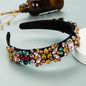 Summer New Fashion Headband Ladies Baroque Retro Headband Set With Colorful Rhinestones Full Diamond Hair Accessories