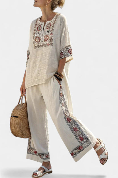 Women’s Beach Vacation Two Piece Set – Loose Summer Outfit