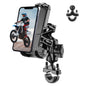 ROCKBROS Motorcycle ATV Adjustable Phone Holder with Vibration Dampener for 4.7-7.1" Phones