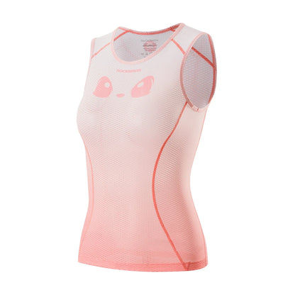ROCKBROS Breathable Mesh Sleeveless Quick Dry Slim Cycling Base Layer for Women