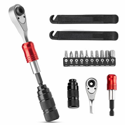 ROCKBROS 1/4-Inch Ratchet Socket Wrench Set 2.5-8mm Allen Hex Torx Sockets for Road  Mountain Bike Maintenance