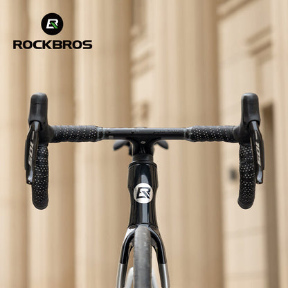 ROCKBROS Silicone PU Bicycle Handlebar Tape Soft Breathable Road Bike Tape Shock-absorption Anti-Slip Gravel Bicycle Handlebar Wrap Drop Bar Belt