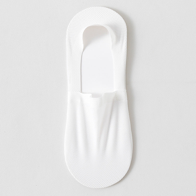 Men's thin breathable mesh boat socks short socks shallow mouth ice silk invisible socks ﻿