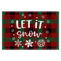 Christmas Tree Elk Printed Meal Mat Christmas Striped Checkered Table Mat White Hemp Western Food Mat