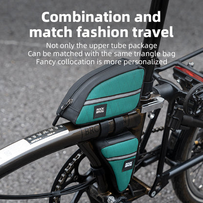ROCKBROS Bicycle Top Tube Bag Bike Front Frame Bag Waterproof Nylon Pouch Pack 0.9L