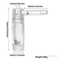 Portable metal smoking pipe with 155mm glass bowls, for dry tobacco & herb, hookah shisha pipe accessories.