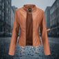 Women’s Classic Leather Jacket – Chic Streetwear Outerwear