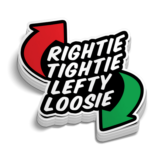 Rightie Tightie Hard Hat Decal