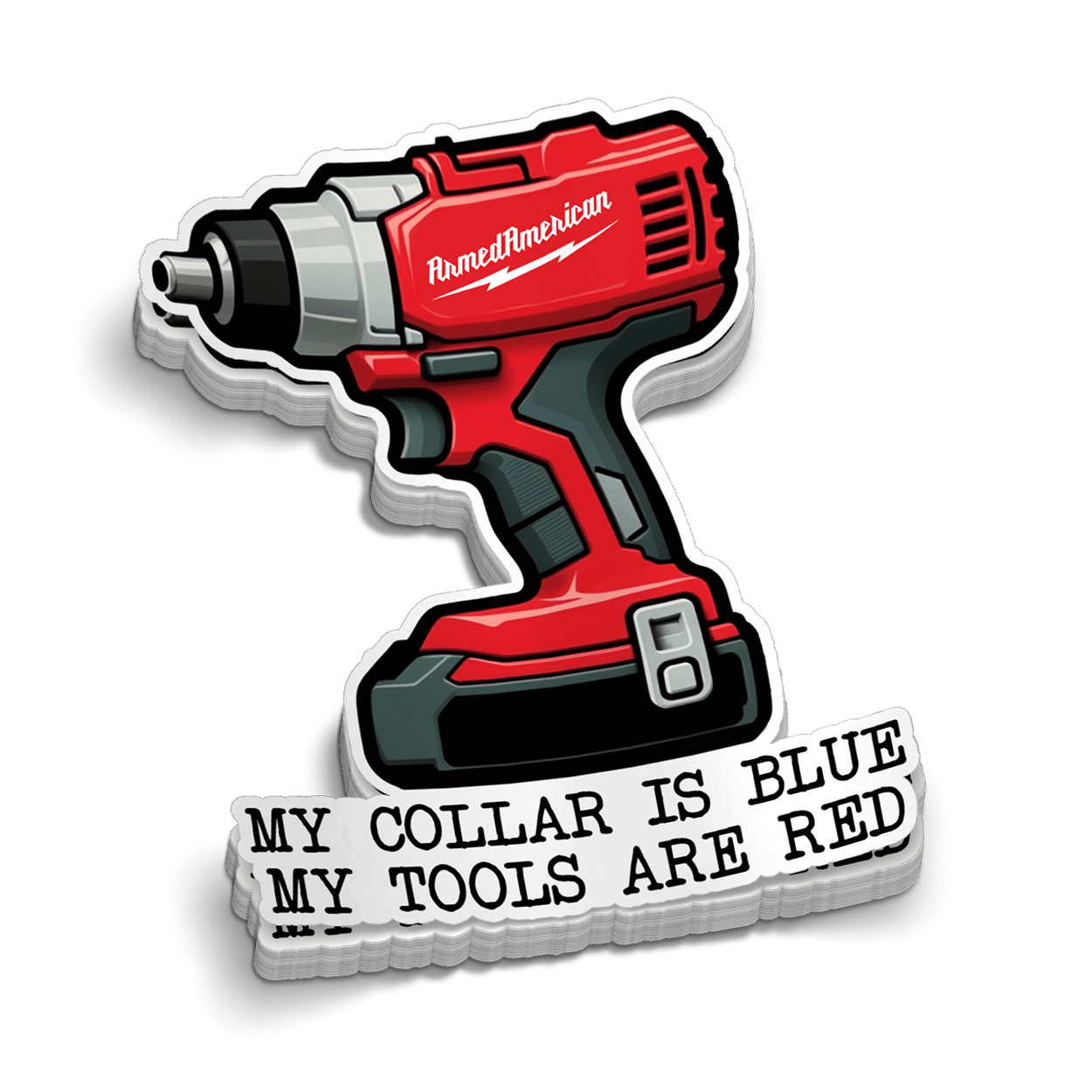 Red Tools Hard Hat Decal