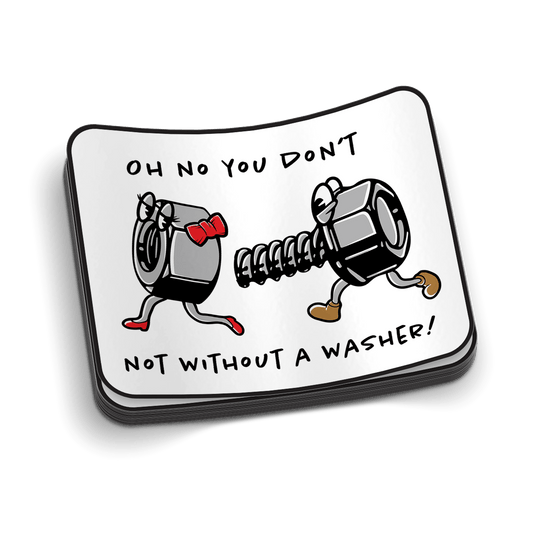 No Washer - Hard Hat Decal