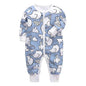 Newborn Footed Pajamas Zipper Girl and Boy Romper Long Sleeve Jumpsuit Cotton Solid White Fashion 0-24 Months Baby Clothes