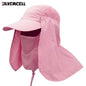 Sun Caps Flap Hats 360 degree Solar UV Protection Sun Hat Summer Men Women Sun Visor Cap Folding Removable Neck Face Mask Head