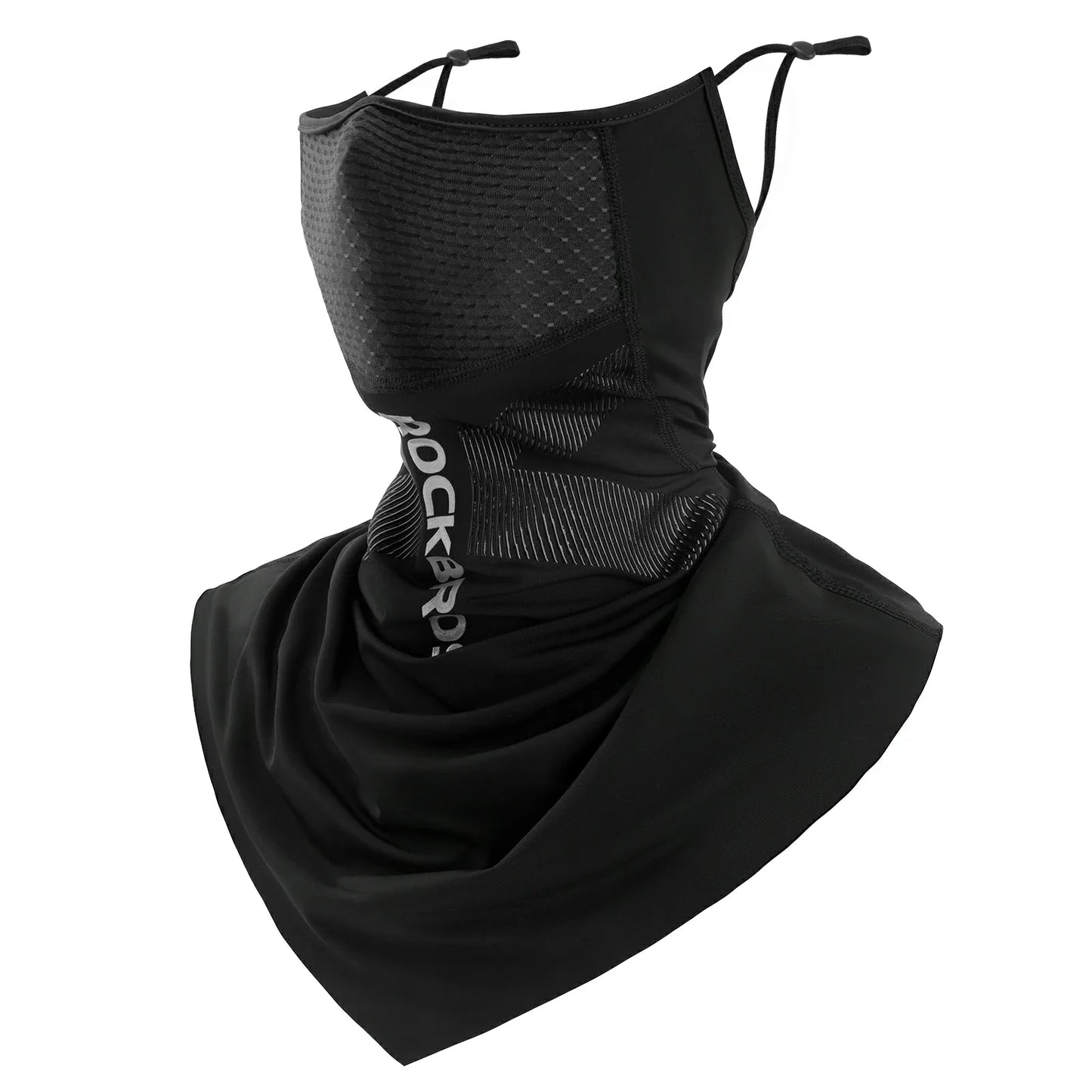 ROCKBROS Cooling Neck Gaiter with Ear Loops – Breathable Summer Face Cover for Cycling Fishing