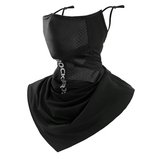 ROCKBROS Cooling Neck Gaiter with Ear Loops – Breathable Summer Face Cover for Cycling Fishing