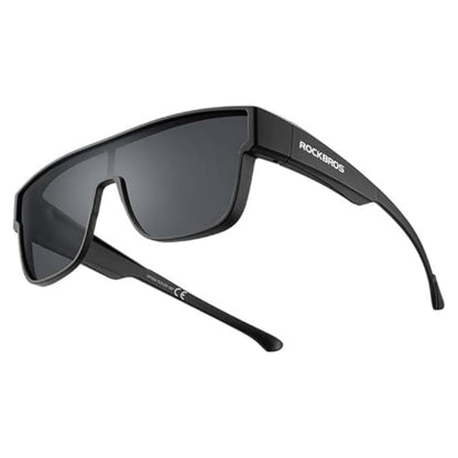 ROCKBROS Polarized Fit Over Glasses UV400 Sunglasses Wrap Around for Men Women