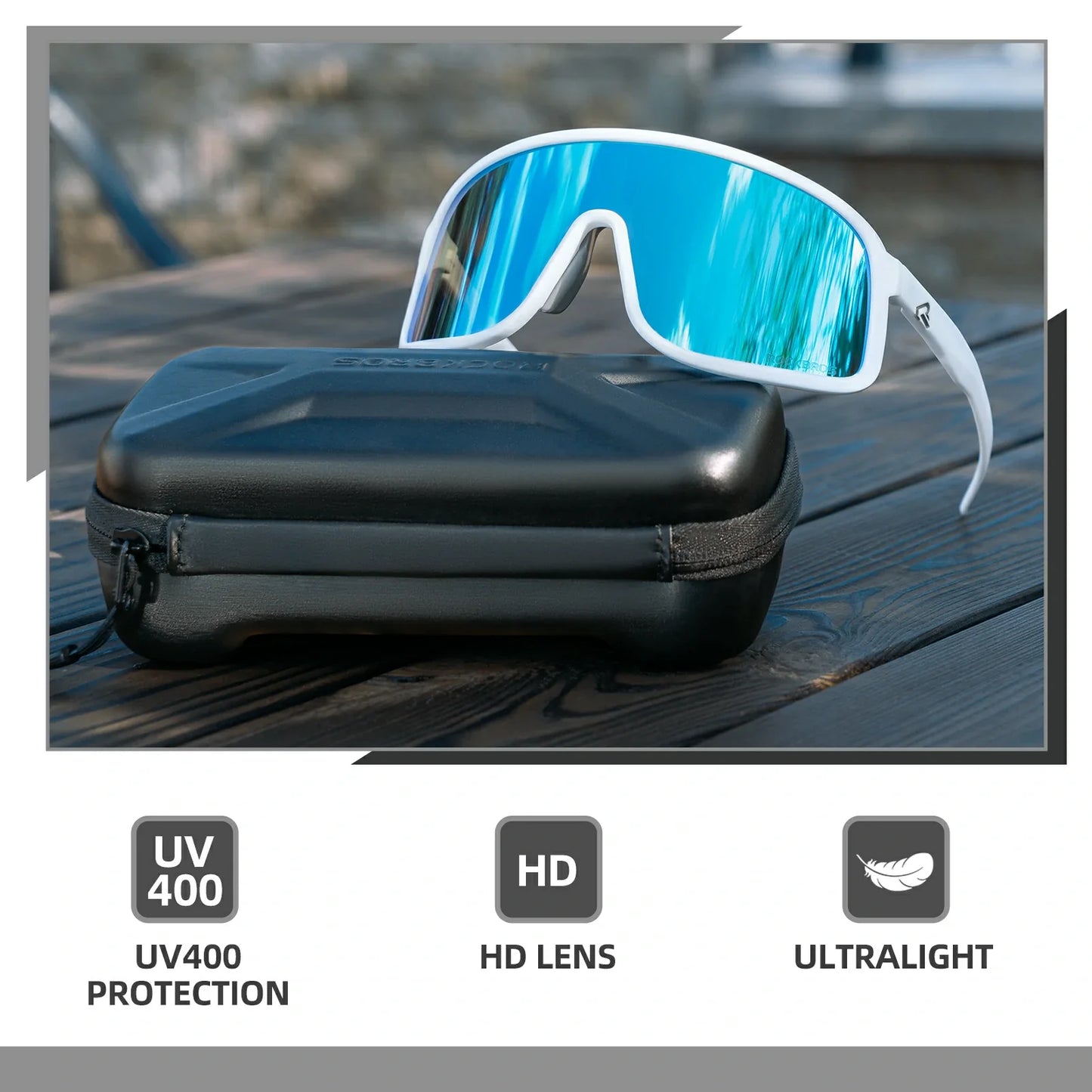 ROCKBROS Cycling Sunglasses Photochromic Polarized Sports Glasses UV400 Unisex