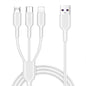1.2-meter one to three 5A super fast charging data cable suitable for Huawei Honor, Xiaomi vivo Android charging cable
