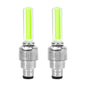 FORAUTO 2PCS Car Wheel LED Light Motocycle Bike Light Tire Valve Cap Decorative Lantern Tire Valve Cap Flash Spoke Neon Lamp