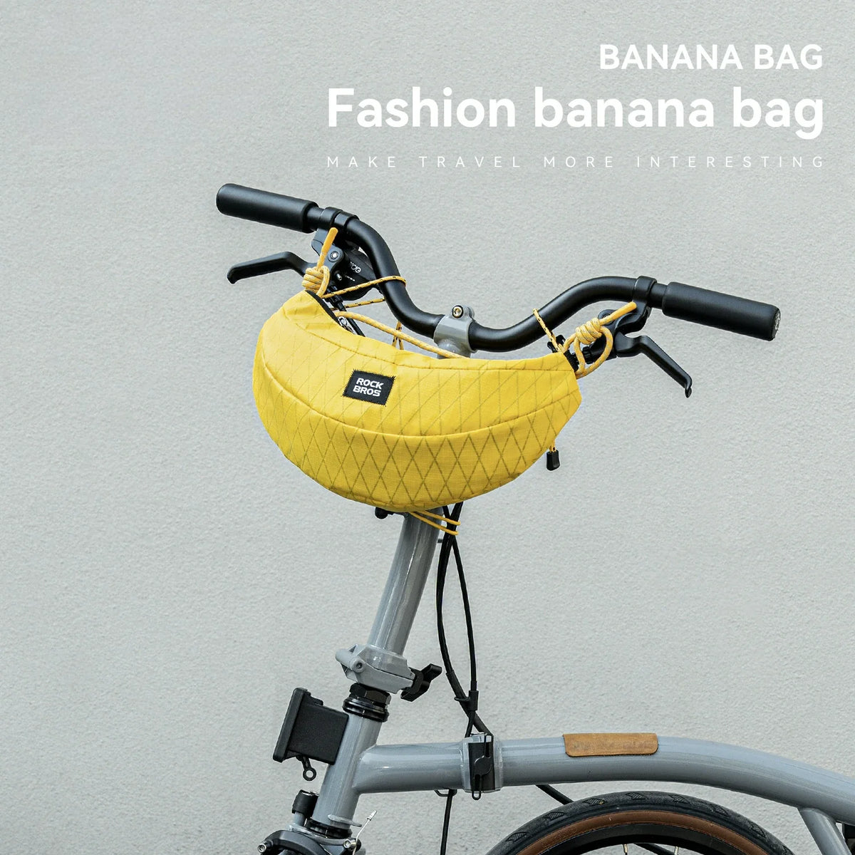Banana Bike Handlebar Bag, Lightweight Crossbody Cycling Bag 1.8L