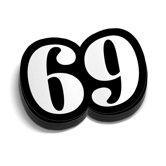 69 Hard Hat Decal