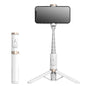 Mobile Phone Bluetooth Selfie Stick with Rotating Fill Light and Hidden Tripod Live Streaming Stand