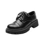 Women’s Solid-Color Retro Slip-On Platform Shoes