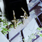 Rotating Crown Cross Earrings Set with Zircon