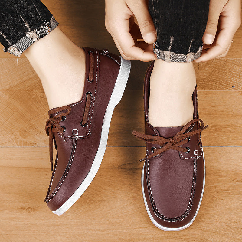 Casual Summer Men's Belted British Style Versatile Loafer Breathable Leisure Work Commuting Lazy Shoes