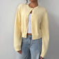 Light Ribbed Button-Up Cardigan