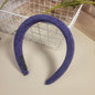 Candy colored velvet with wide edge sponge headband flocking