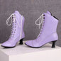 Women’s High Heel Martin Boots – British Style Motorcycle Fashion